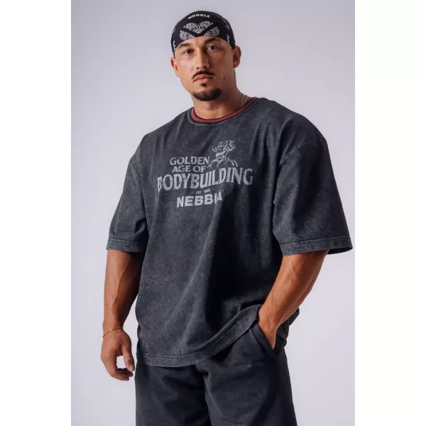  Tricouri pentru bărbați NEBBIA OLYMPIA HEAVYWEIGHT COTTON 941 NEGRU 