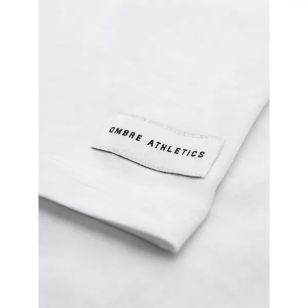  Tricou pentru bărbați OMBRE OM-TSPT-0269 ALB 