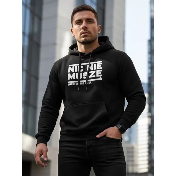  Hanorac pentru bărbați DSTREET NX0025B-BK NEGRU 