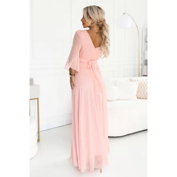  Rochie NUMOCO 682-2 PIERSICĂ 