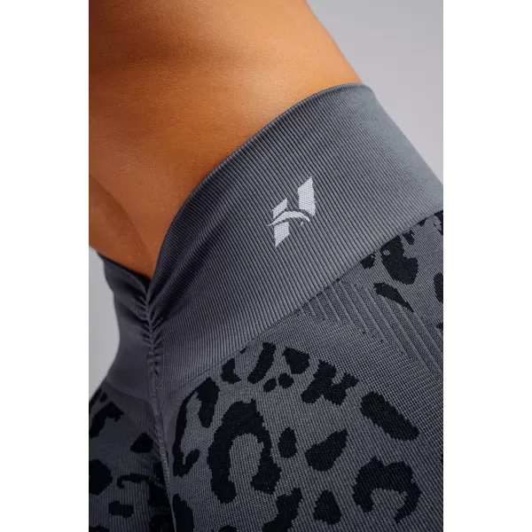  Jambiere compresive push-up cu imprimeu leopard NEBBIA PRIMAL 849 LEOPARD NEGRU 