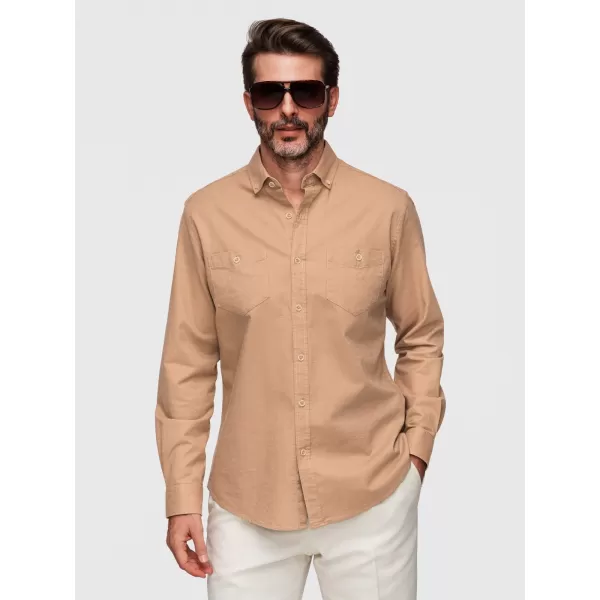  Cămașă pentru bărbați OMBRE N-OM-SHCS-0134 MARO DESCHIS 