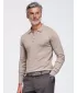 Tricou pentru bărbați cu guler OMBRE OM-POLS-0151 BEJ