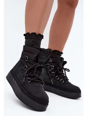 Oameni de zăpadă pentru femei BIG STAR SHOES UU274189 NEGRU