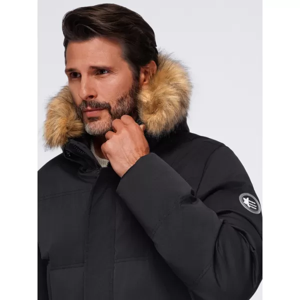  Parka pentru bărbați OMBRE OM-JALJ-0310 NEGRU 