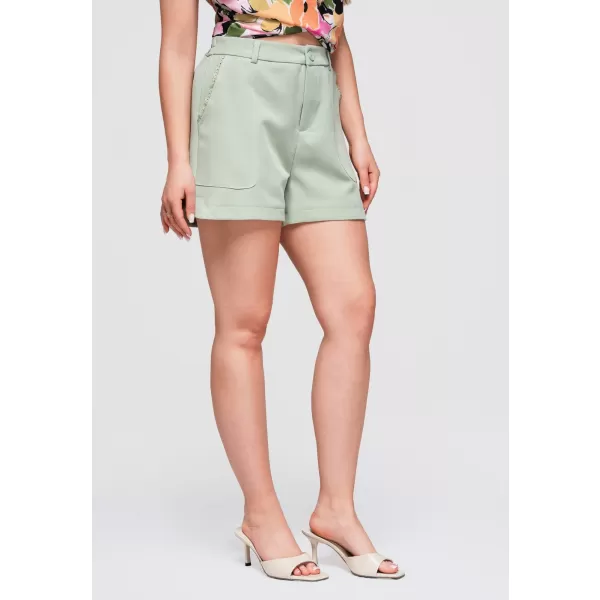 Pantaloni scurți de damă OMBRE OW-ST-E0009 VERDE DESCHIS 