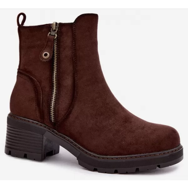  Botine de dama S.BARSKI HY62-8101 CIOCOLATĂ 