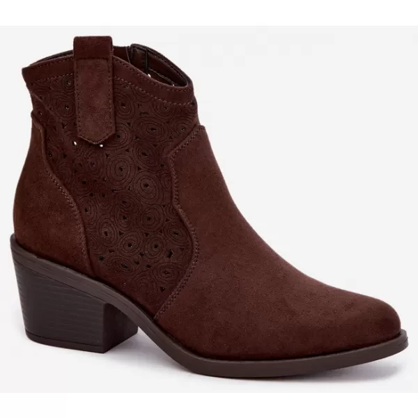  Pantofi de dama S.BARSKI HY62-8147 CIOCOLATĂ 