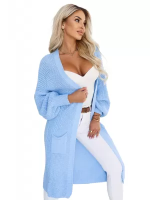 Cardigan de damă NUMOCO 627-3 ALBASTRU DESCHIS