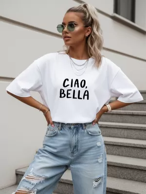 Tricou pentru femei DSTREET NX9002RY-WH-O ALB