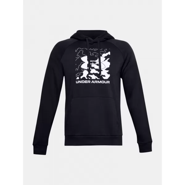  Hanorac pentru bărbați UNDER ARMOUR RIVAL FLEECE BOX LOGO HD 1357095-001 NEGRU 