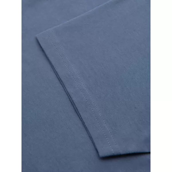  Tricou pentru bărbați OMBRE OM-TSBS-0268 DENIM ALB/GRAFIT/ALBASTRU 