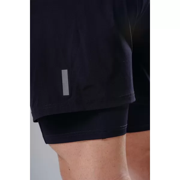 Pantaloni scurți de antrenament cu două straturi NEBBIA PRIMAL 878 NEGRU 