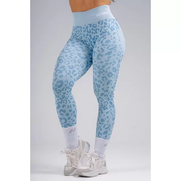  Jambiere compresive push-up cu imprimeu leopard NEBBIA PRIMAL 849 LEOPARD ALBASTRU 