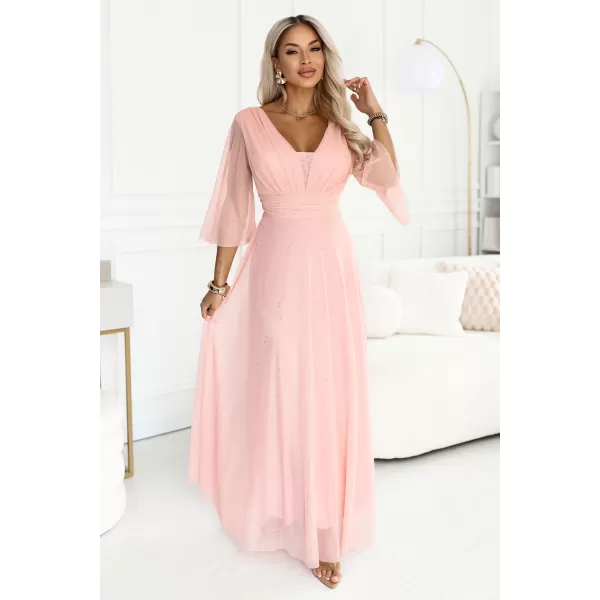  Rochie NUMOCO 682-2 PIERSICĂ 