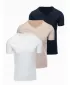 Tricou pentru bărbați OMBRE OM-TSBS-0281 ALB/NISIP/MARIN