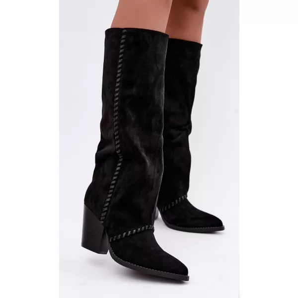  Cizme de dama BOTO LQ-166 NEGRU 