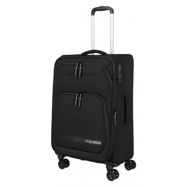  Valiză TRAVELITE Kick Off 4w M exp NEGRU 