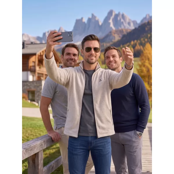  Hanorac pentru bărbați din fleece ALTISPORT ALM002852 EVIDENȚIERI ARGINTII 