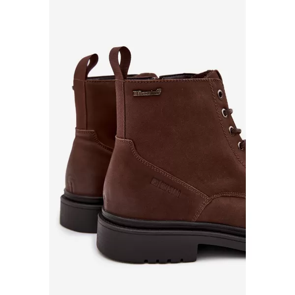  Botine pentru bărbați BIG STAR SHOES OO174149 MARO/BEJ 