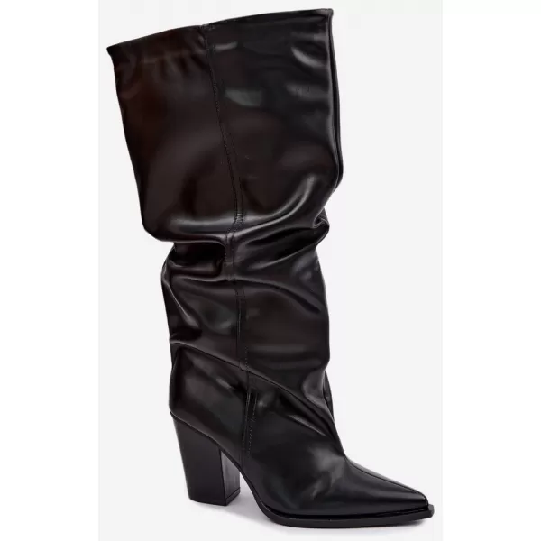  Cizme de dama BOTO 2598A PIELE NEGRA 