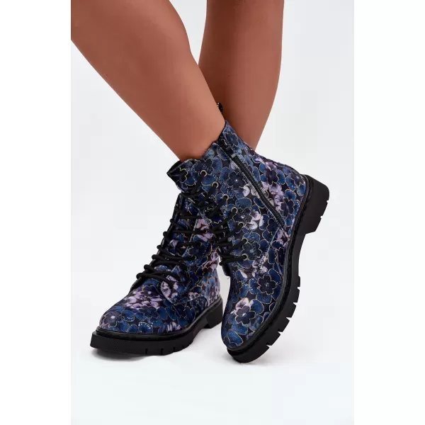  Botine de dama ARTIKER 57C1052 FLORI ALBASTE 