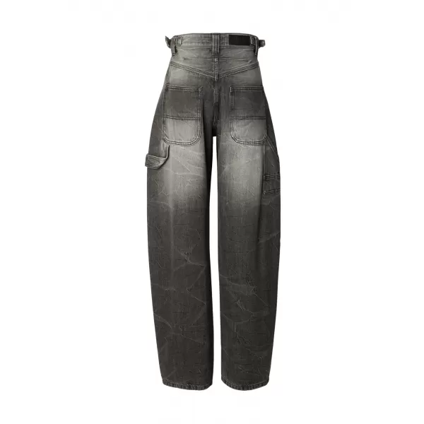  Pantaloni de dama URBAN CLASSICS TB8140 NEGRU SPALAT 