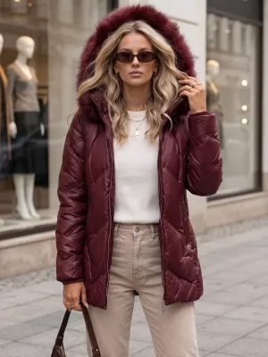 Geaca de dama DSTREET TY5813 BURGUNDIA