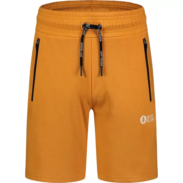  Pantaloni scurți din bumbac pentru bărbați NORDBLANC RELAXEDFIT NBSPM8254 CHIHLIMBAR 