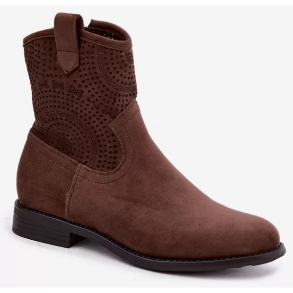  Botine de dama S.BARSKI HY62-8125 CIOCOLATĂ 