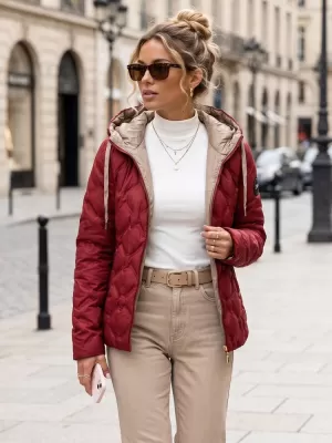 Geaca de dama DSTREET TY5885 BURGUNDIA