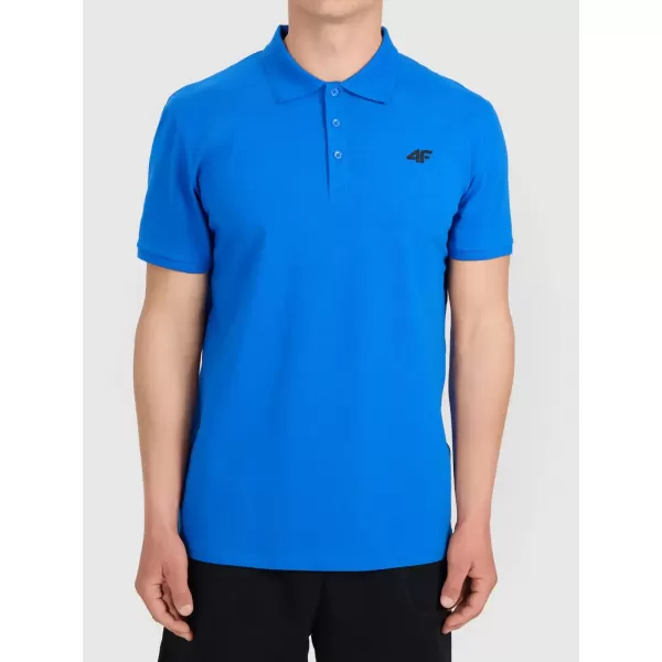  Tricou pentru bărbați cu guler 4F WMM00TPTSM0770 ALBASTRU 