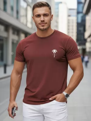 Tricou pentru bărbați DSTREET NX5126R-BU BURGUNDIA