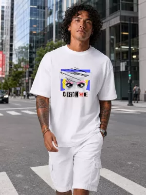 Tricou pentru bărbați DSTREET NX1037R-WH-O ALB