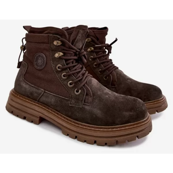  Pantofi pentru bărbați BIG STAR SHOES UU174254 UMBRE MARO/BEJ 
