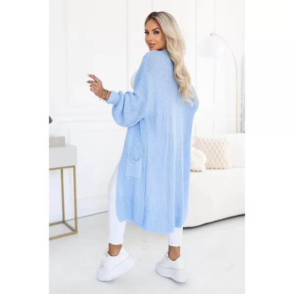  Cardigan de damă NUMOCO 627-3 ALBASTRU DESCHIS 