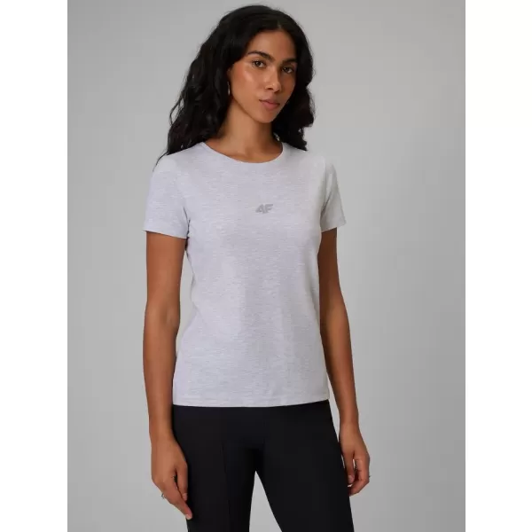  Tricou pentru femei 4F WMM00TTSHF2255 MELANGE GRI DESCHIS RECE 