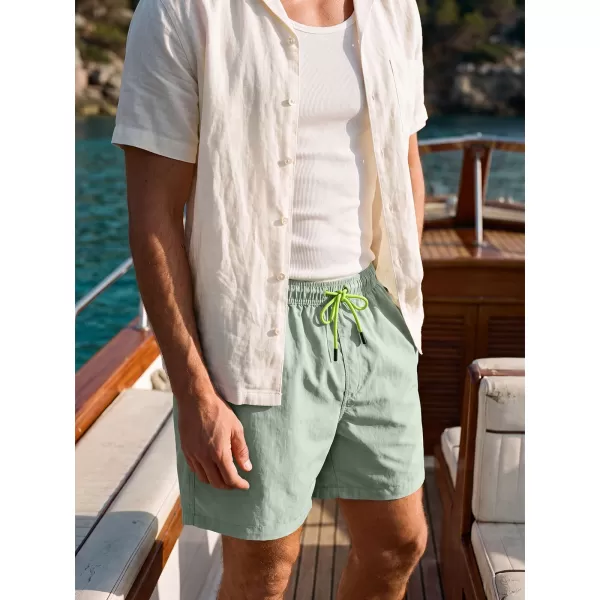  Pantaloni scurți pentru bărbați OMBRE OM-SRSS-0216 MENTĂ 
