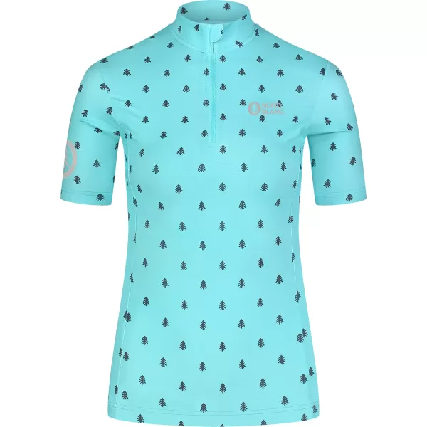  Tricou de ciclism pentru femei NORDBLANC TREES NBSLF8085 ALBASTRU 