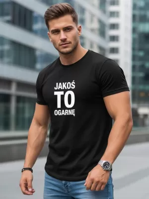 Tricou pentru bărbați DSTREET NX0116R-BK NEGRU