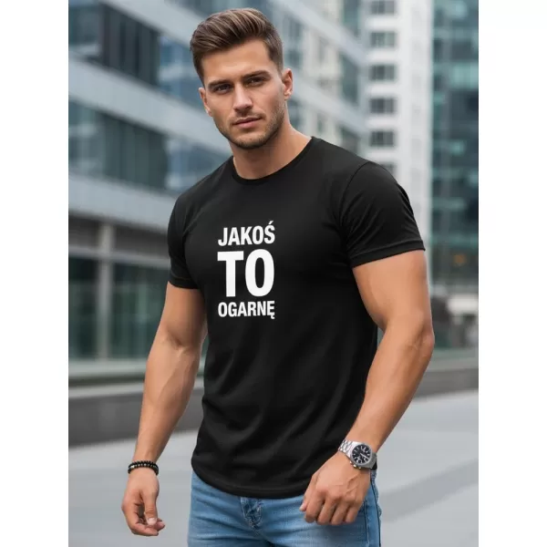  Tricou pentru bărbați DSTREET NX0116R-BK NEGRU 