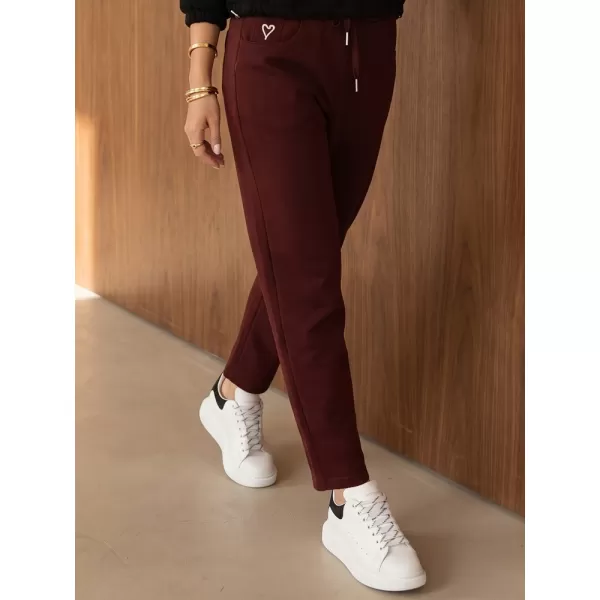  Pantaloni de dama DSTREET UY3213 BURGUNDIA 