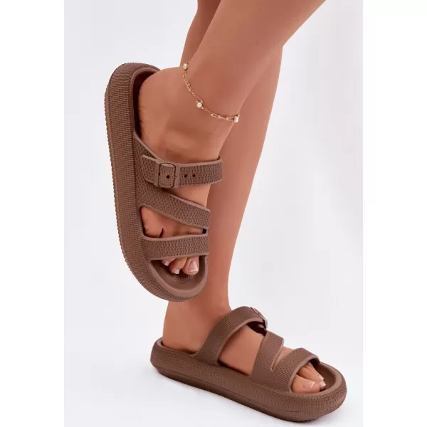  Papuci de damă BIG STAR SHOES 42155-19 MARO/BEJ 
