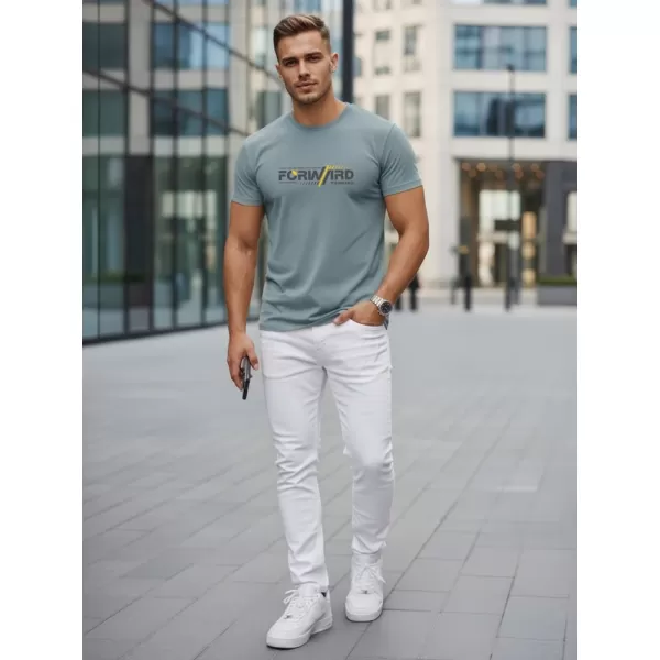  Tricou pentru bărbați DSTREET NX0145R-SB ALBASTRU 