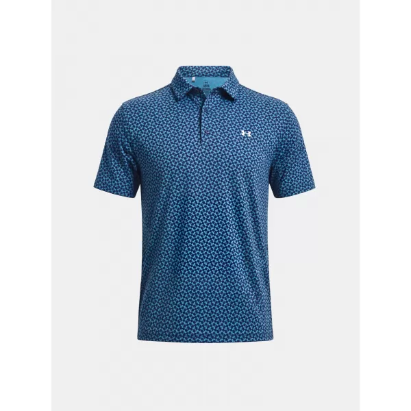  Tricou pentru bărbați UNDER ARMOUR UA T2G PRINTED POLO 6012304-413 ALBASTRU 