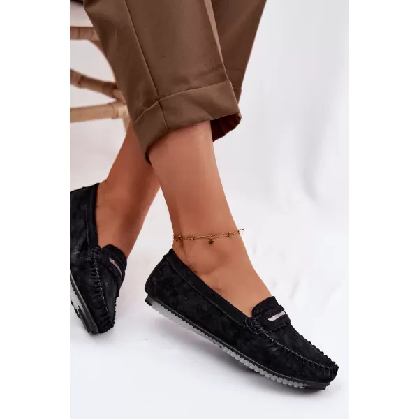  Mocasini de dama S.BARSKI LR61-7029 NEGRU 