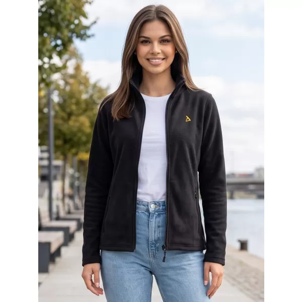  Hanorac de damă din fleece ALTISPORT ALW002852 NEGRU SI AURIU 