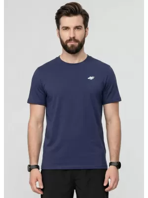 Tricou funcțional pentru bărbați 4F WAW25TFTSM1526 DENIM