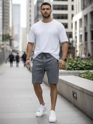 Pantaloni scurți pentru bărbați DSTREET SX2229 GRI ÎNCHIS