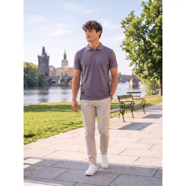  Tricou pentru bărbați cu guler ALTISPORT NP/ALMST90601 GRI ARDEZIE 